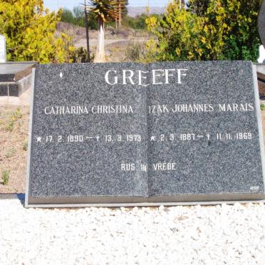 GREEFF Izak Johannes Marais 1887-1969 &amp; Catharina Christina 1890-1973
