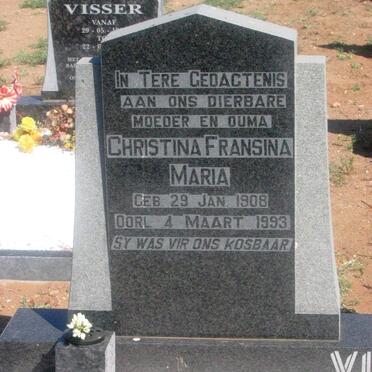 VISSER Christina Fransina Maria 1908-1993