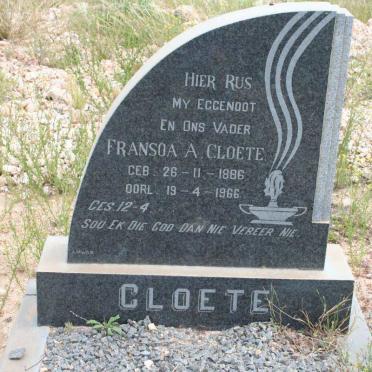 CLOETE Fransoa A. 1886-1966