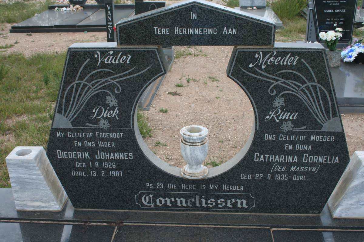 CORNELISSEN Diederik Johannes 1926-1987 & Catharina Cornelia MASSYN 1935-