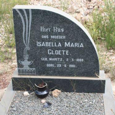 CLOETE Isabella Maria nee MARITZ 1888-1981