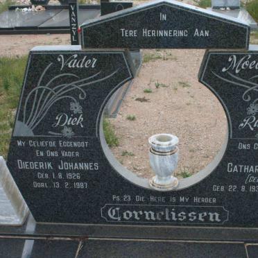 CORNELISSEN Diederik Johannes 1926-1987 &amp; Catharina Cornelia MASSYN 1935-