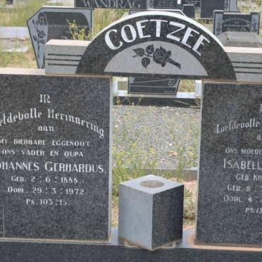 COETZEE Johannes Gerhardus 1888-1972 &amp; Isabella Maria KRUGER 1889-1983
