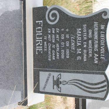 FOURIE Maria M.G. 1928-2001