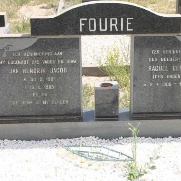 FOURIE Jan Hendrik Jacob 1901-1983 &amp; Rachel Gertruida BADENHORST 1906-2003