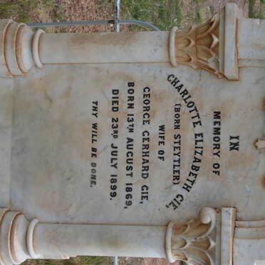 GIE Charlotte Elizabeth nee STEYTLER 1869-1899