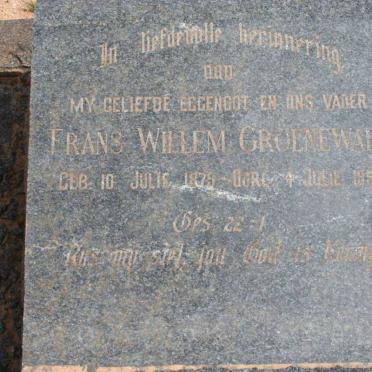 GROENEWALD Frans Willem 1879-1953