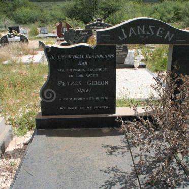 JANSEN Petrus Gideon 1930-1976