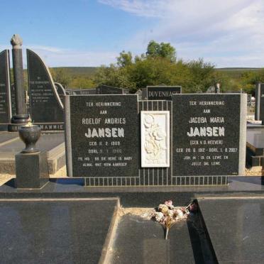JANSEN Roelof Andries 1909-1986 &amp; Jacoba Maria VAN DEN HEEVER 1912-2007