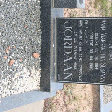 JORDAAN Anna Margaretha Susanna 1914-1995
