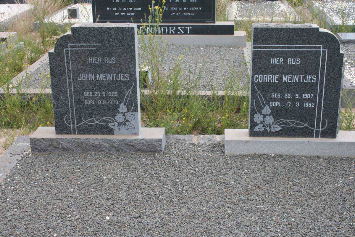 MEINTJES John 1905-1970 & Corrie 1907-1992