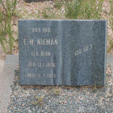 NIEMAN E.M. nee BEAN 1896-1973