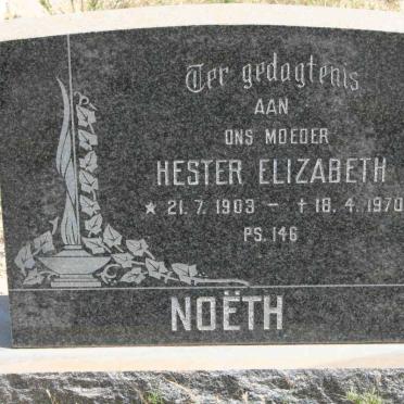 NOETH Hester Elizabeth 1903-1970