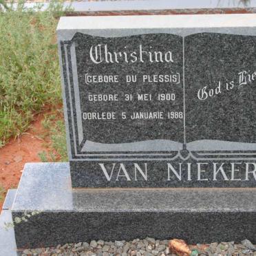 NIEKERK Christina, van nee DU PLESSIS 1900-1988