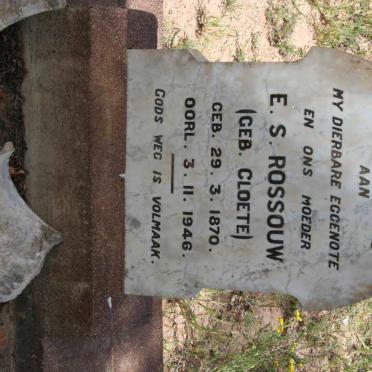 ROSSOUW E.S. nee CLOETE 1870-1946
