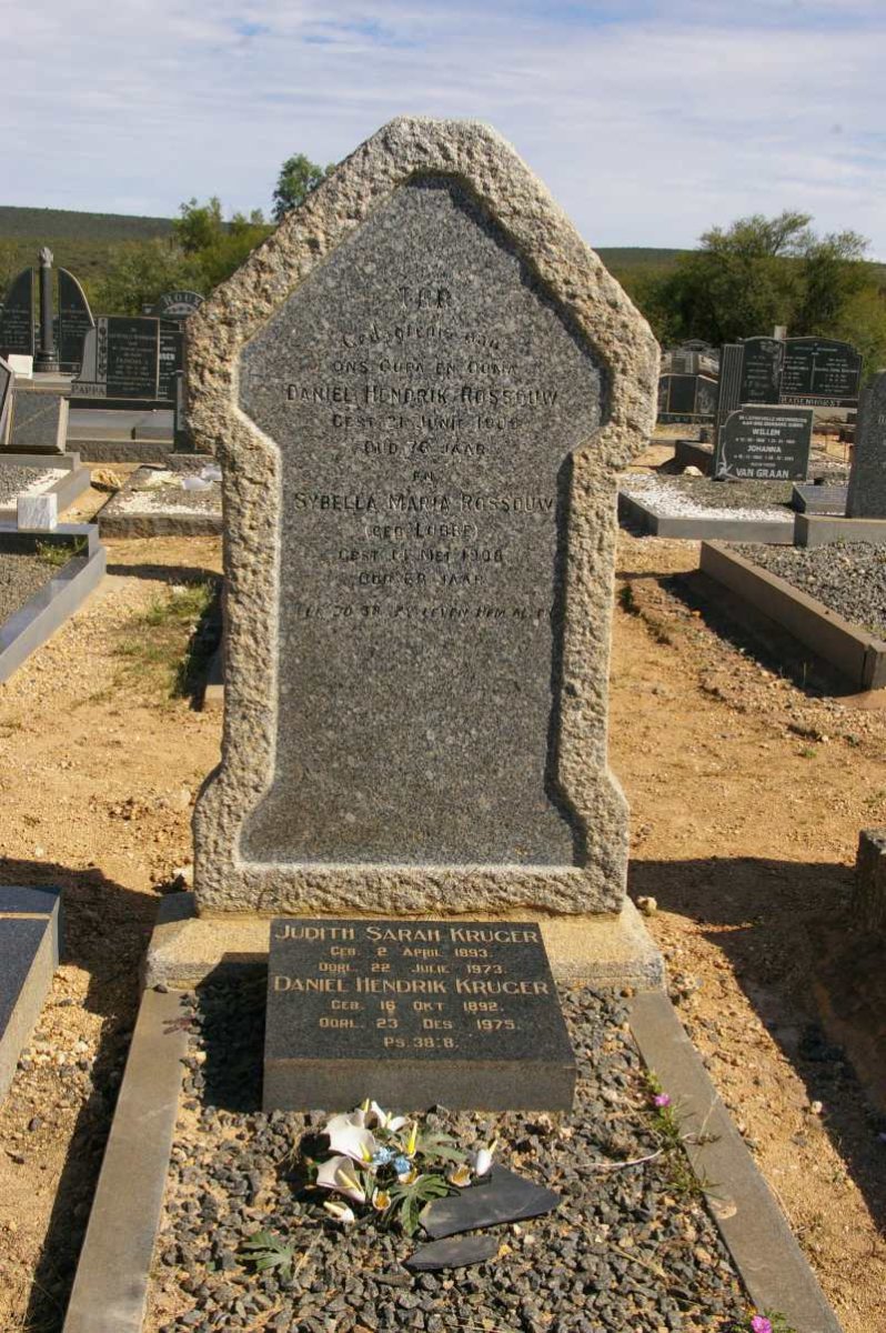 ROSSOUW Daniel Hendrik -1909 & Sybella Maria LUBBE -1908 :: KRUGER Daniel Hendrik 1892-1975 & Judith Sarah 1893-1973