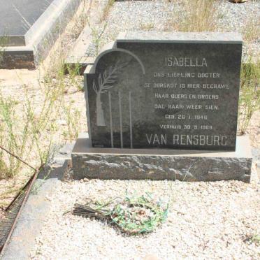 RENSBURG Ernst, van 1915-1987 &amp; Miemie J.E.J. 1923-2009 :: VAN RENSBURG Isabella 1946-1969