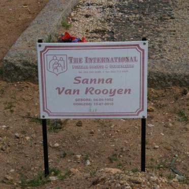 ROOYEN Sanna, van 1952-2010