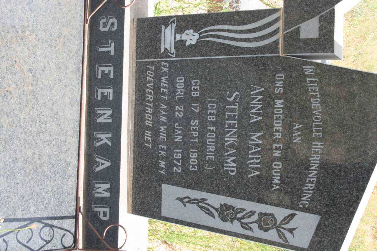 STEENKAMP Anna Maria nee FOURIE 1903-1972