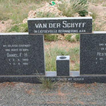 SCHYFF Daniel F.H. 1920-1993, van der &amp; Hester F. 1925-