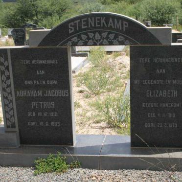 STENEKAMP Abraham Jacobus Petrus 1910-1995 &amp; Elizabeth HANEKOM 1910-1973