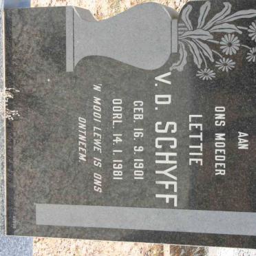 SCHYFF Lettie, v.d. 1901-1981