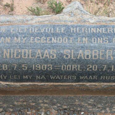 SLABBERT Nicolaas 1903-1975