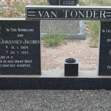 TONDER Johannes Jacobus, van 1924-1994 &amp; Mara LAMBRECHTS 1927-1991