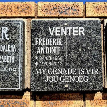 VENTER Frederik Antonie 1966-2012