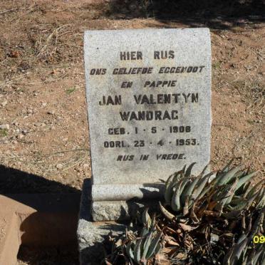 WANDRAG Jan Valentyn 1908-1953