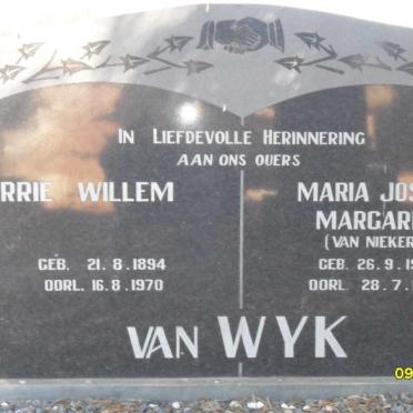 WYK Arrie Willem, van 1894-1970 &amp; Maria Josina Margaretha VAN NIEKERK 1900-1958