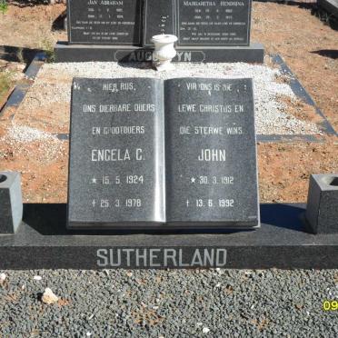 SUTHERLAND John 1912-1992 &amp; Engela C.1924-1978