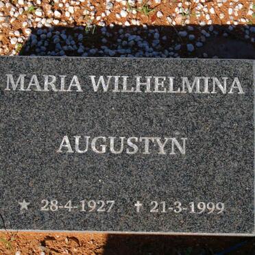 AUGUSTYN Maria Wilhelmina 1927-1999