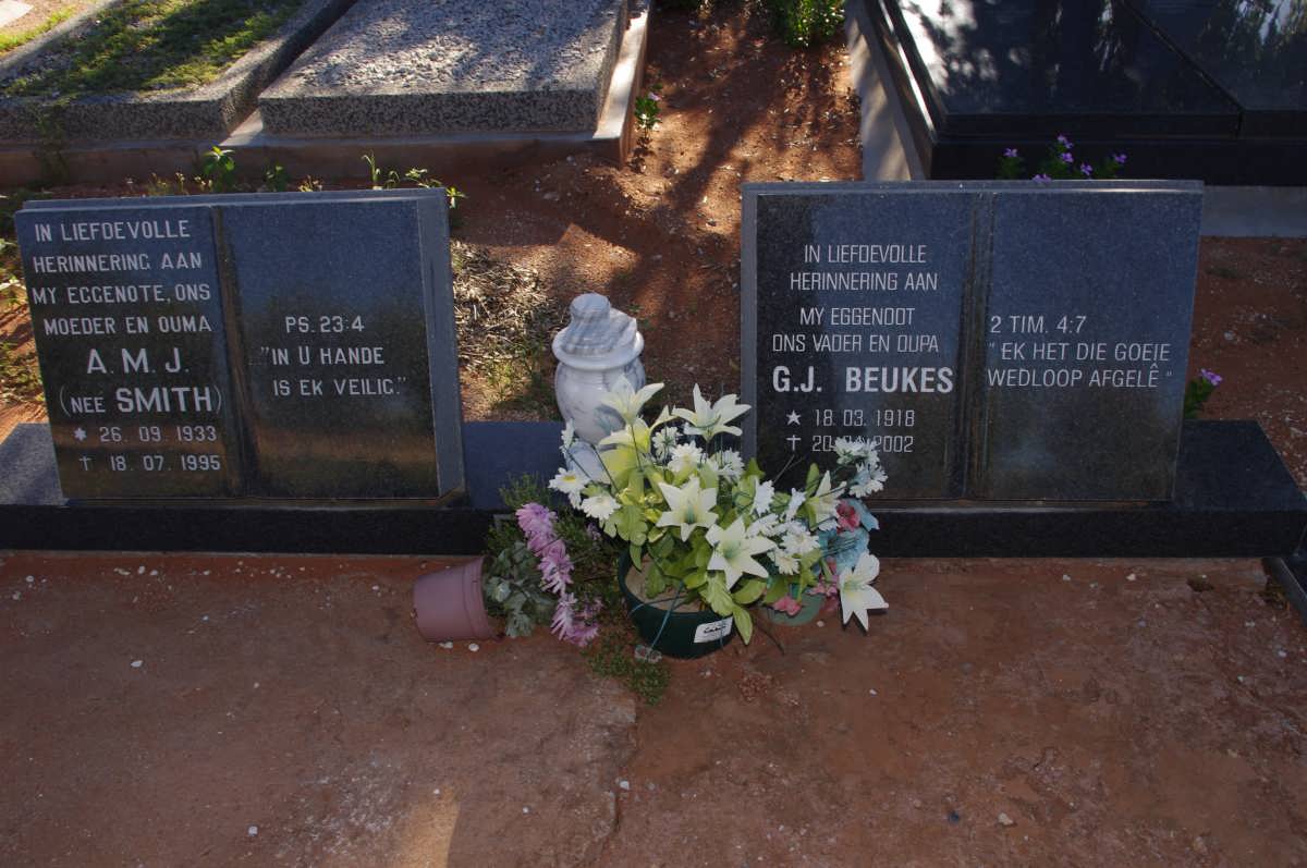 BEUKES G.J. 1918-2002 & A.M.J. SMITH 1933-1995