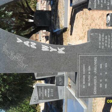 WYK Gerhardus Johannes, van 1906-1974