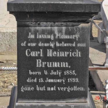 BRUMM Carl Heinrich 1885-1899