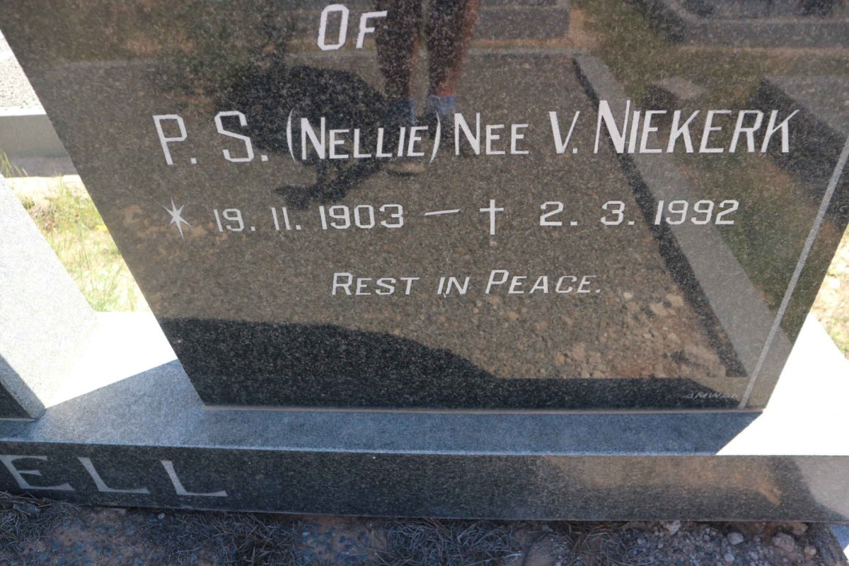 MASKELL Wilfred Joseph 1894-1976 & P.S. V. NIEKERK 1903-1992