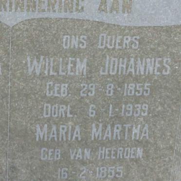 MERWE Willem Johannes, van der 1855-1939 &amp; Maria Martha VAN HEERDEN 1855-1933