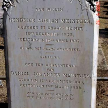 MEINTJES Hendrick Adrian 1828-1897 :: MEINTJES Daniel Johannes 1869-1890