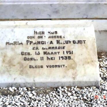NIEUWOUDT Maria Francina 1851-1939