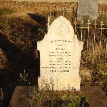 OCHSE George 1874-1879 :: OCHSE Mary 1876-1979