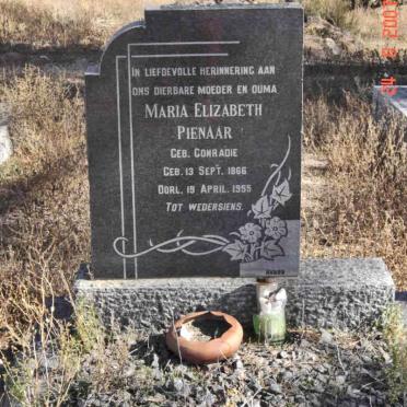 PIENAAR Maria Elizabeth nee CONRADIE 1866-1955