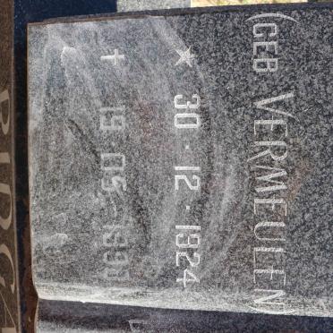 RIDGARD Percy William Taylor 1914-1990 &amp; Maria Aletta VERMEULEN 1924-1993