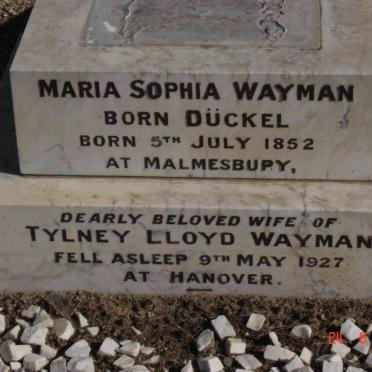 WAYMAN Maria Sophia nee DÜCKEL 1852 - 1927