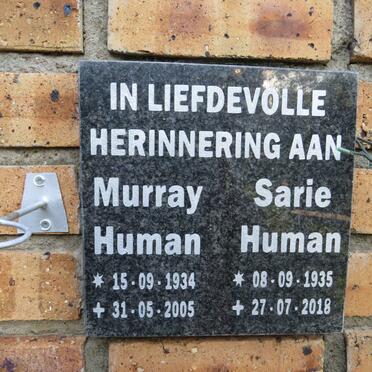 HUMAN Murray 1934-2005 & Sarie 1935-2018