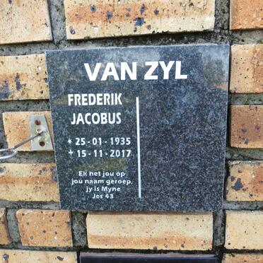 ZYL Frederik Jacobus, van 1935-2017