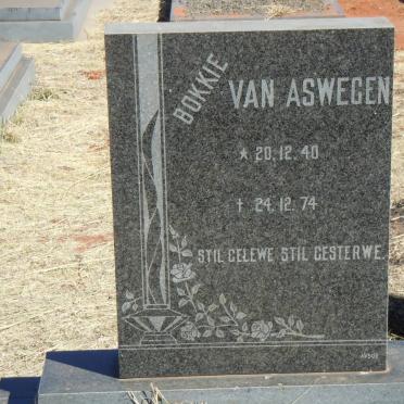 ASWEGEN Bokkie, van 1940-1974