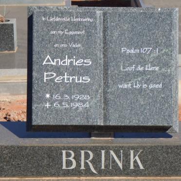 BRINK Andries Petrus 1928-1984