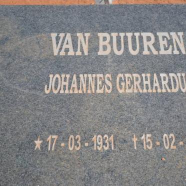 BUUREN Johannes Gerhardus, van 1931-2006