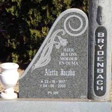 BRYDENBACH Aletta Jacoba 1917-2000